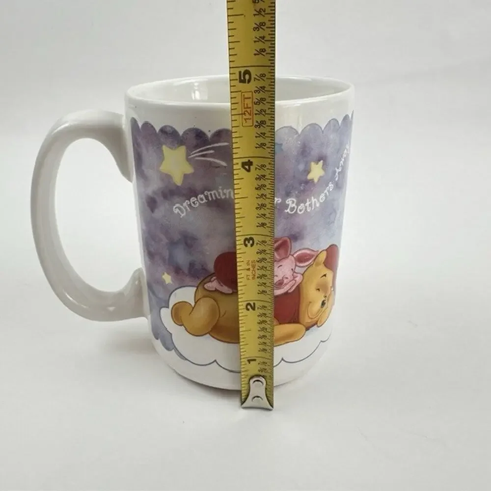 Disney Winnie The Pooh Mug/Cup Dreaming Pooh, Piglet, & Tigger 1990s VTG